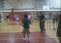 Flip und Korb beim Basketball