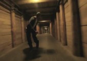 Rollerbladen in einer Salzmine