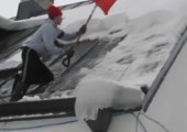 Schnee vom Dach entfernen