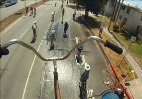 Unterwegs mit dem Riesenfahrad