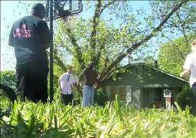 Mormonen beim Street Basketball