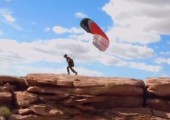 Paraglider beim starten
