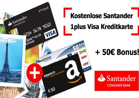 Kostenlose Visa + 50€ Bonus!