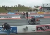 Motorrad Dragster Doppel Fail