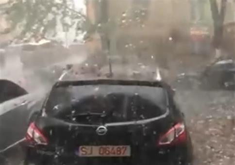 Kräftiger Hagelschauer