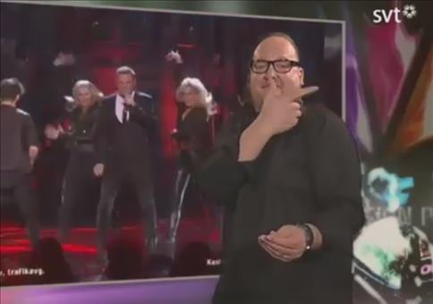 Gebärdendolmetscher beim Eurovision Song Contest