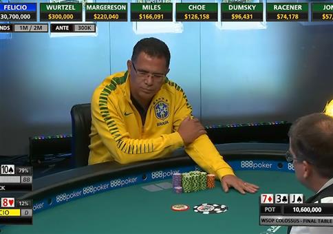 Sehr riskantes All-in-one beim 1on1 Poker