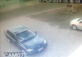 Angefahrener Radfahrer mit sanfter Landung