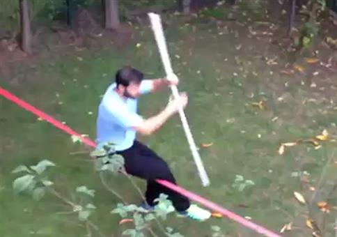Aus Slackline wird Sackline