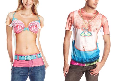 Shirts mit lebensechtem Druck