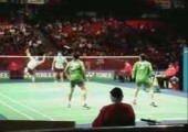 Beeindruckender Badminton Schlagabtausch