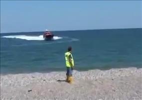 Perfekte Bootslandung