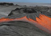 Ein Fluß aus Lava