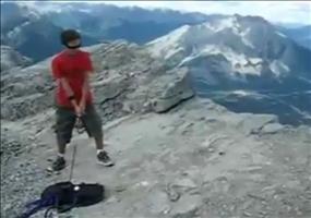 Toller Abschlag beim Gipfelgolfen