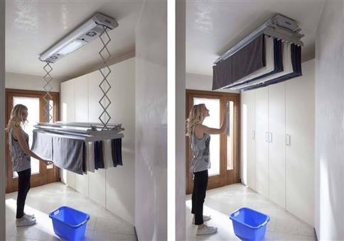 Elektrischer Wäscheständer für Wand oder Decke