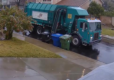 Heute wird die Mülltonne abgeholt