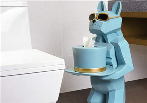 Stilvoll das Klopapier präsentiert