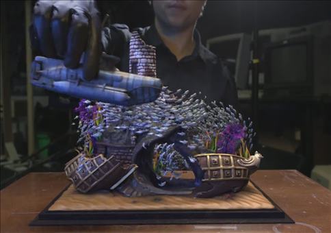 Fischschwarm in der virtuellen Realität