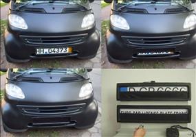 Vorsicht VERBOTEN: Kennzeichenhalter mit Rollo