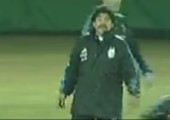 Maradona mit Zigarre beim Training