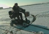 Rentner-Scooter im Schnee mit knapp 110 km/h unterwegs