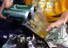 Auch eine Möglichkeit eine Bierdose zu öffnen