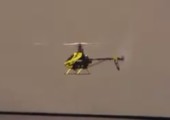 Wandlandung mit Modellhubschrauber