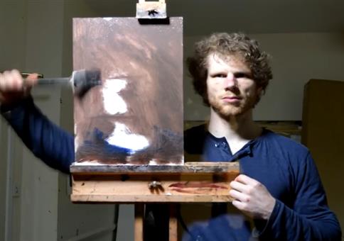 Selbstportrait von hinten zeichnen