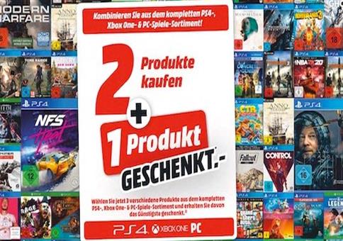 MediaMarkt: 2 Spiele kaufen + 1 Spiel geschenkt