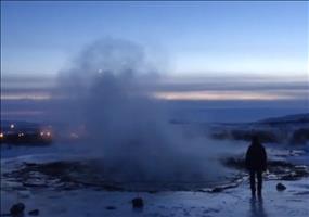Tiefgekühlter Geysir