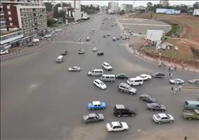 Kreuzung in Addis Abeba (Äthiopien)