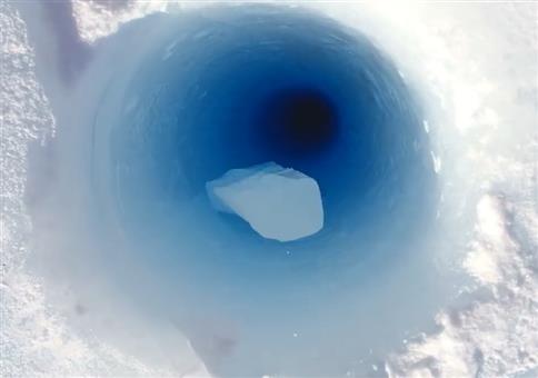 Geräusche aus dem tiefen Eisbohrloch