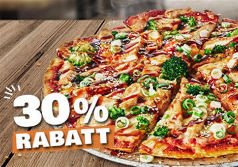 Dominos: 30% Rabatt beim Kauf einer Pizza