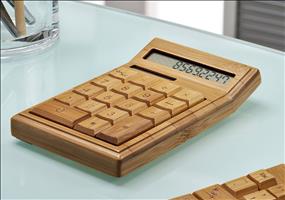Taschenrechner aus Bambusholz