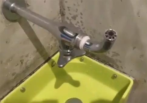 Wasserhahn von Profis montiert