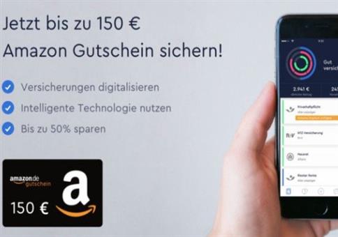 Versicherungen verwalten - 150€ Amazon Gutschein erhalten