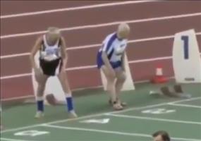 60 Meter laufen mit Ü90