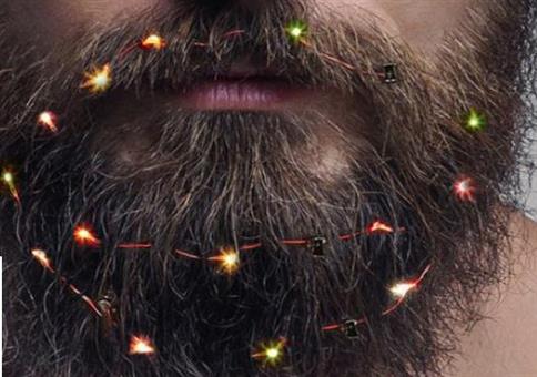 Weihnachtlicher Schmuck für den Bart