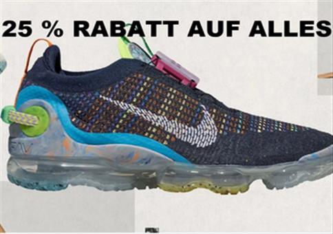 Nike mit 25% Extra-Rabatt auf das ganze Sortiment