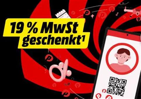 🔥 MediaMarkt 19% MwSt. geschenkt ➡ 15,97% Rabatt