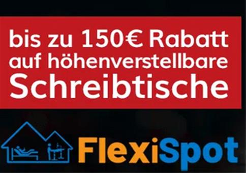 FlexiSpot: bis 150€ Rabatt auf höhenverstellbare Schreibtische