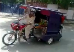 Rikscha mit Schleudergang