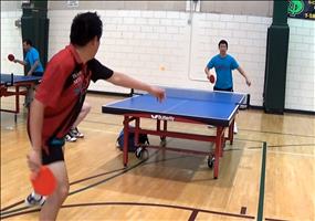 Schöner Konter beim Tischtennis
