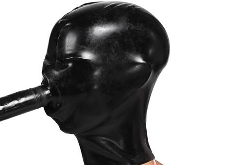 Latex Maske mit Dildo