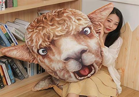 Kuschelkissen mit verrückten Alpakagesichtern