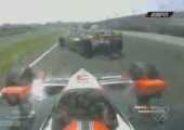 Krasser Crash beim Indycar Rennen