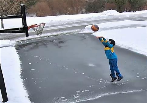 Basketball im Winter