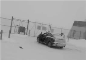 Gegen einen Zaun pinkeln