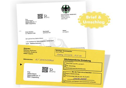 Schock: Einladung mit Nachdruck 