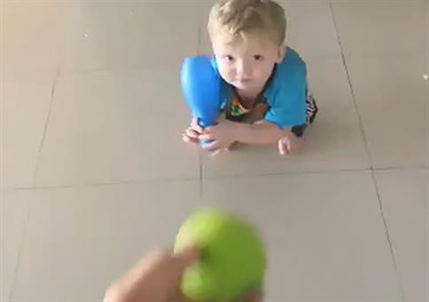 Der Kleine wird mal Baseball-Profi